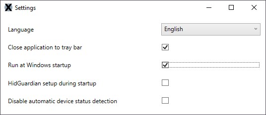 Dostosuj podstawowe ustawienia XOutput