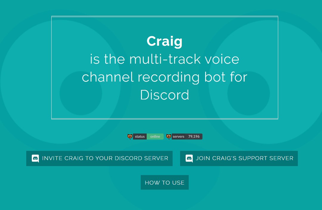 Zaproś bota Craig na swój Discord