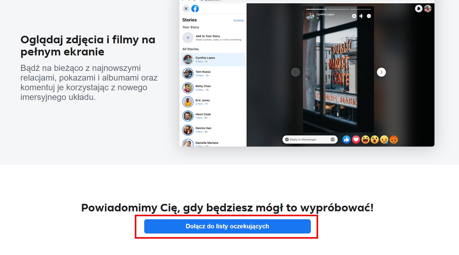 Dołącz do listy oczekujących na nowy wygląd Facebooka