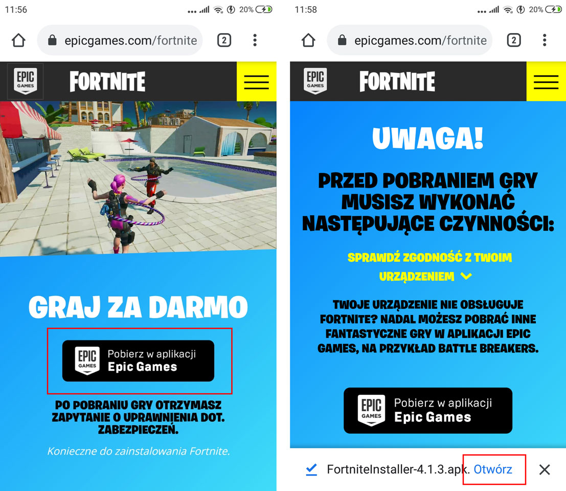 Pobierz aplikację Epic Games