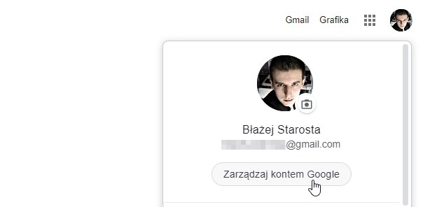 Zarządzaj kontem Google