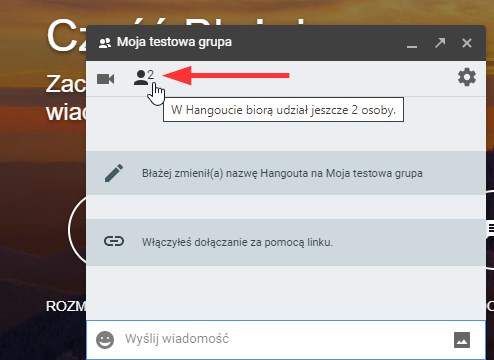 Dodaj osoby w Hangouts na PC