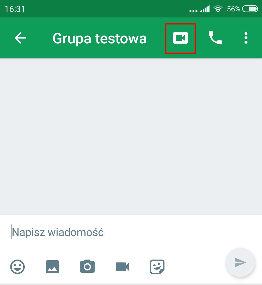 Rozpocznij rozmowę wideo w Hangouts (Android)