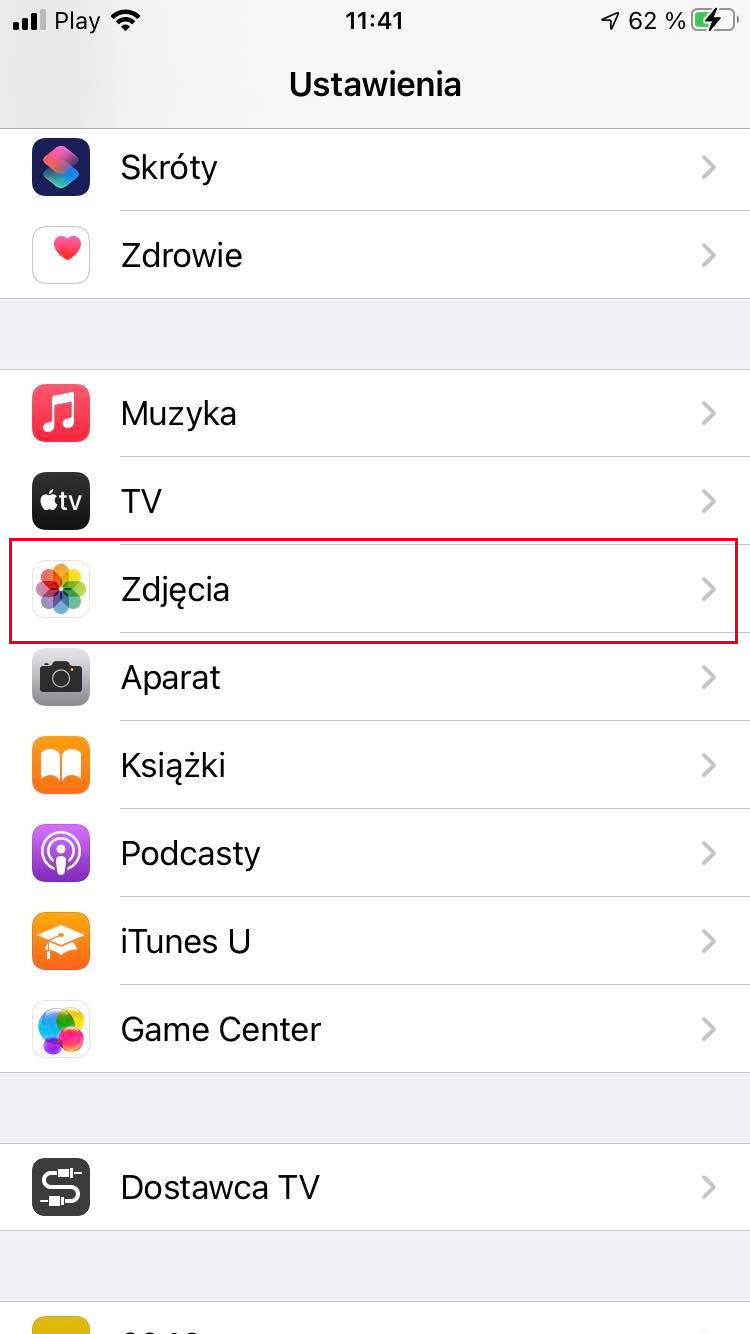 Wejdź do ustawień iPhone