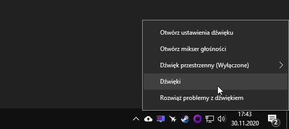 Wejdź do ustawień dźwięku