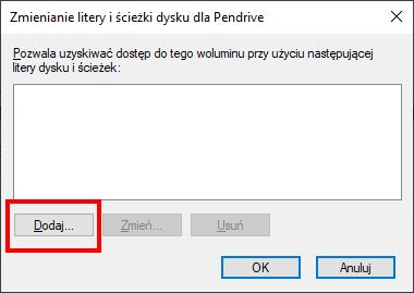 Wybierz opcję dodawania litery