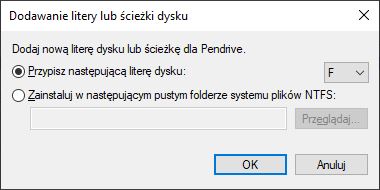 Wskaż literę dysku