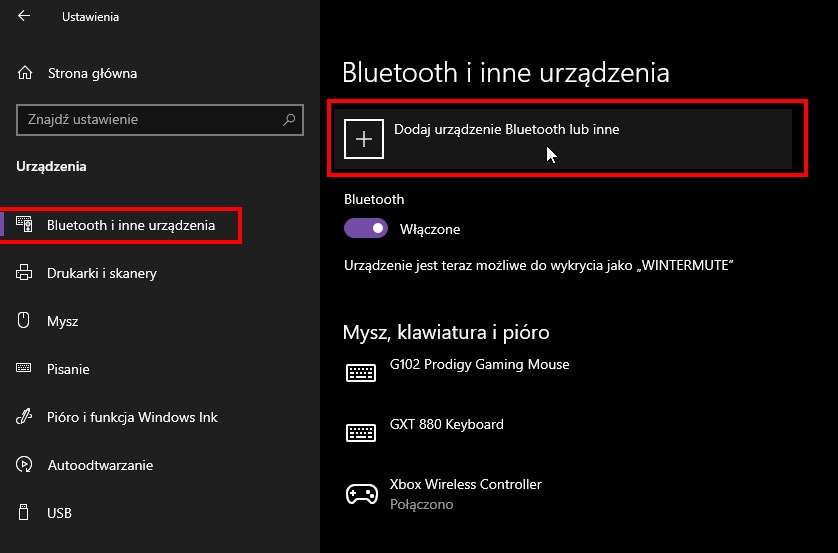 Dodaj urządzenie Bluetooth