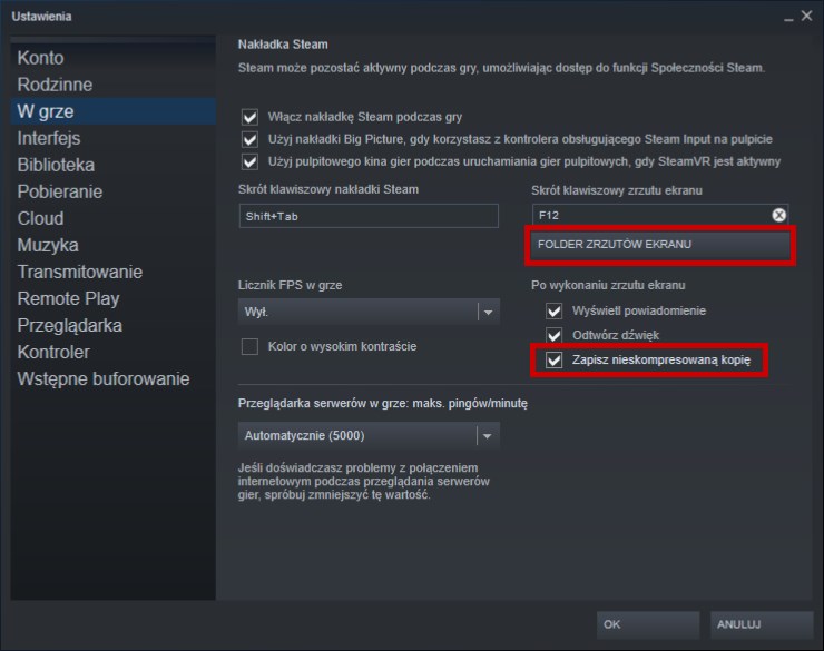 Wejdź do ustawień Steam