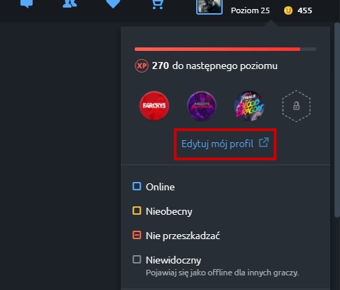 Edytuj mój profil w Uplay