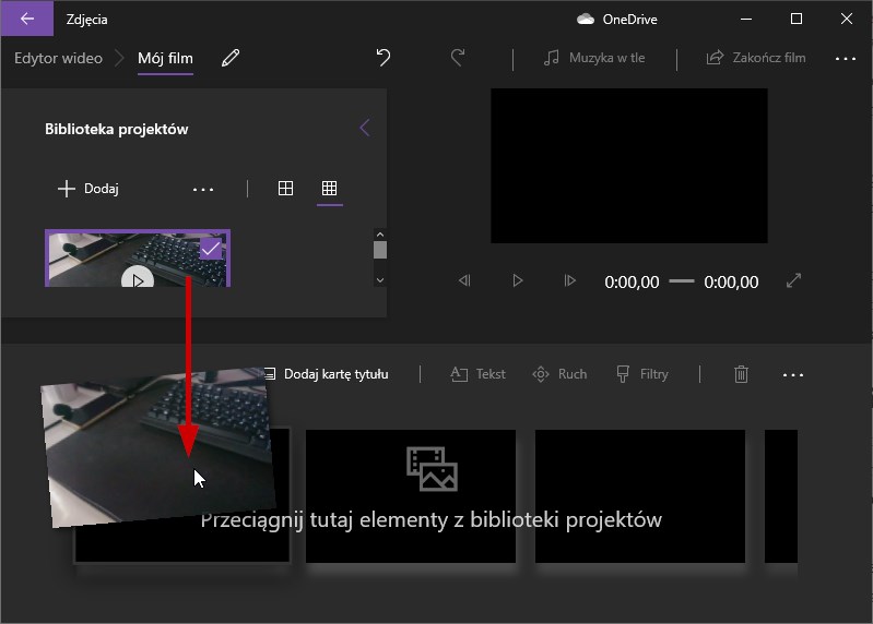 Dodaj film do scenorysu