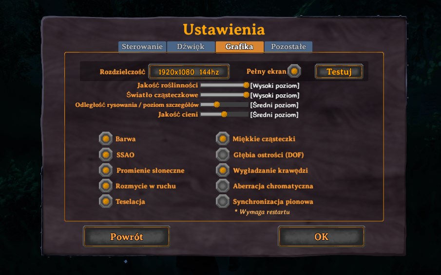 Valheim - ustawienia graficzne