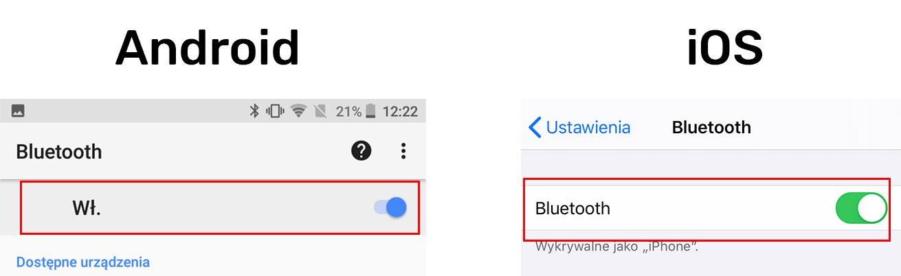 Włącz Bluetooth w telefonie