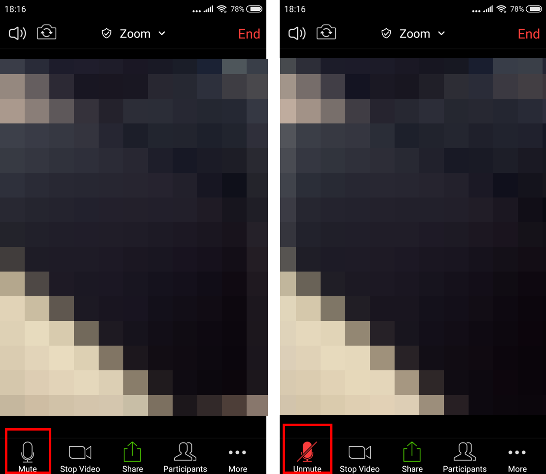 Wyciszanie mikrofonu w Zoom na Androidzie