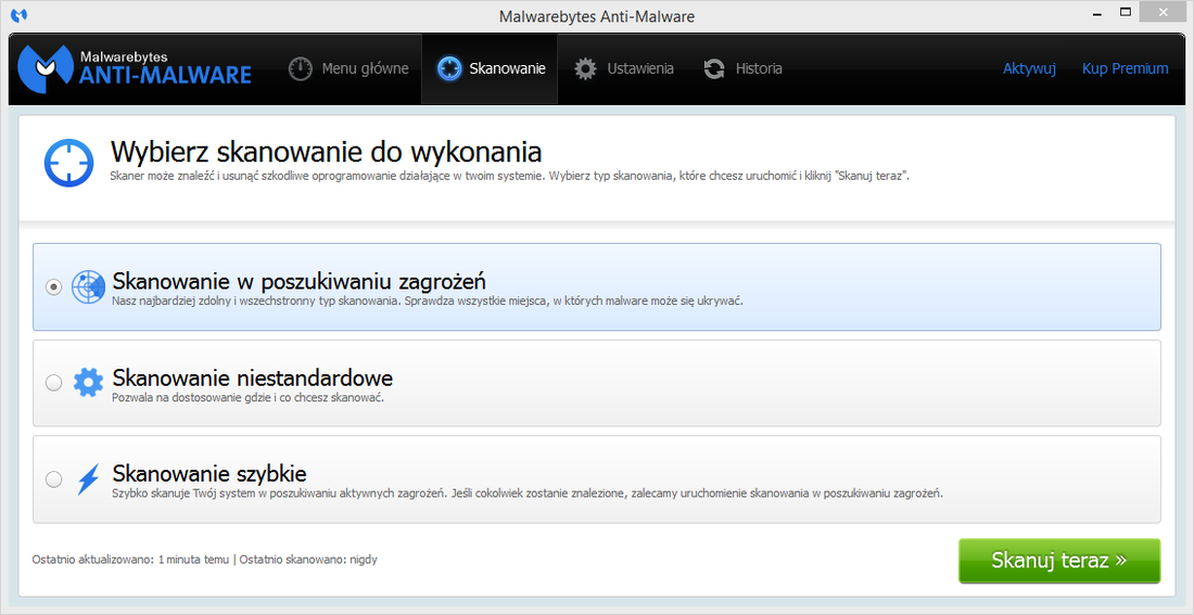 Przeskanuj systemem programem MalwareBytes AntiMalware