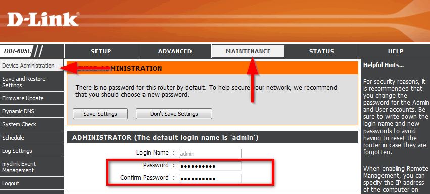 Zmiana hasła do routera D-Link