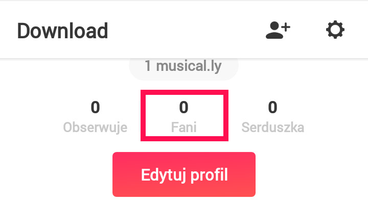 Konto Musical.ly bez fanów