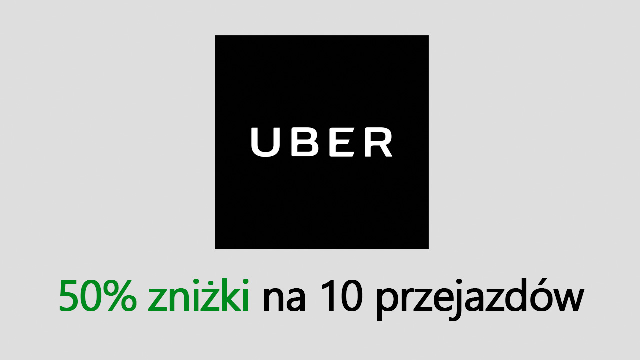 Uber - 50% zniżki na 10 przejazdów