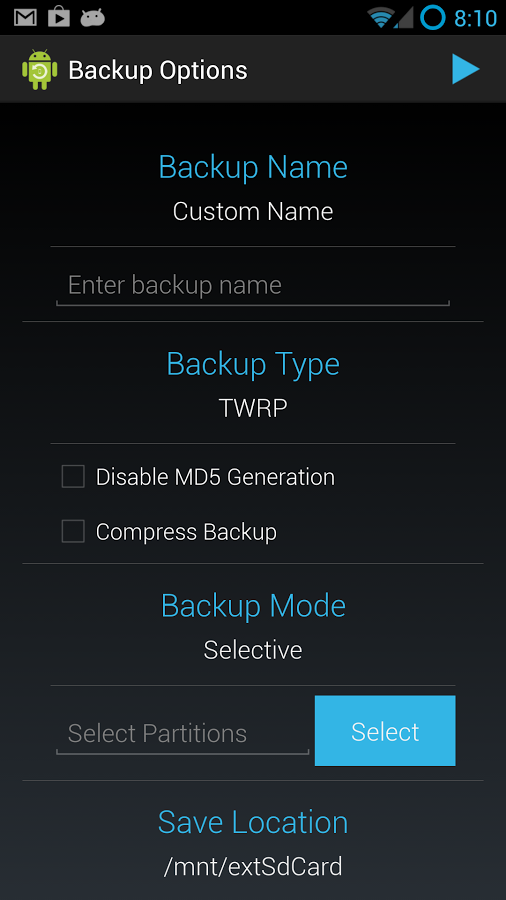 Nandroid Backup