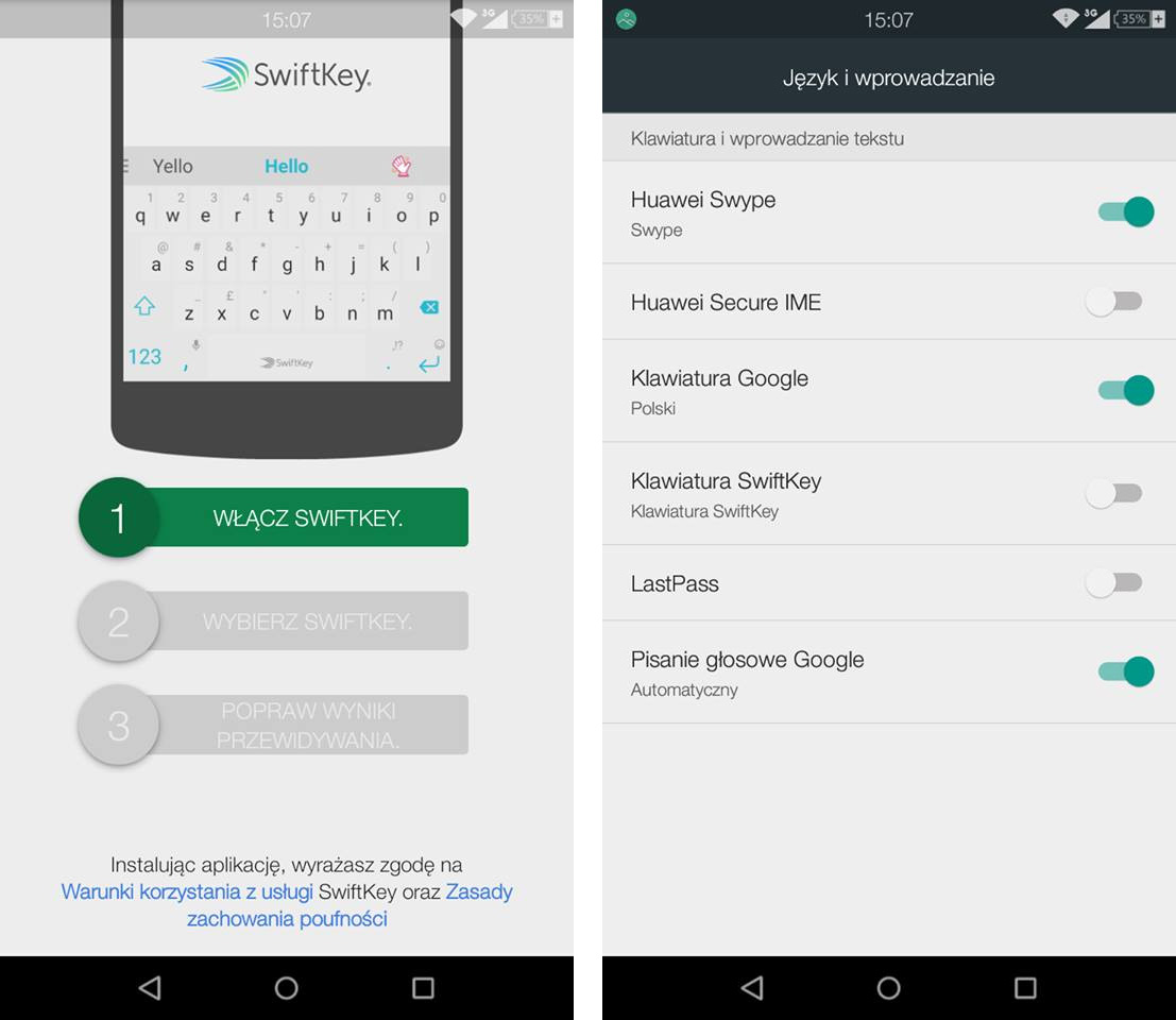 Instalacja SwiftKey