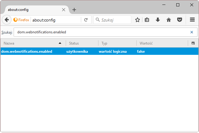 Wyłączanie powiadomień w Firefox