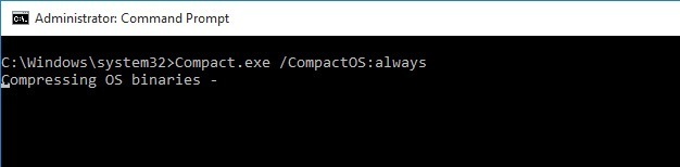 Uaktywnij funkcję kompresowania plików - Compact OS