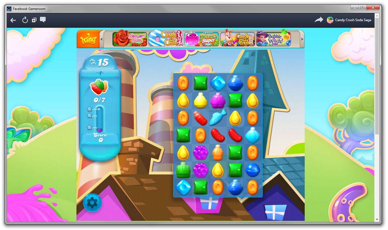 Candy Crush w Facebook Gameroom