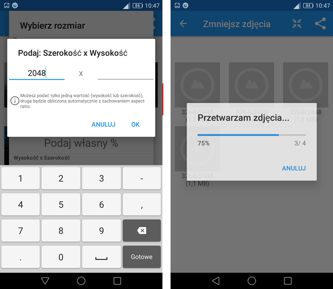 Pomniejszanie zdjęć w Androidzie