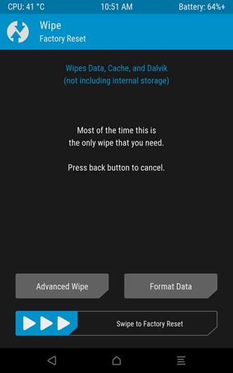 TWRP - Factory Reset