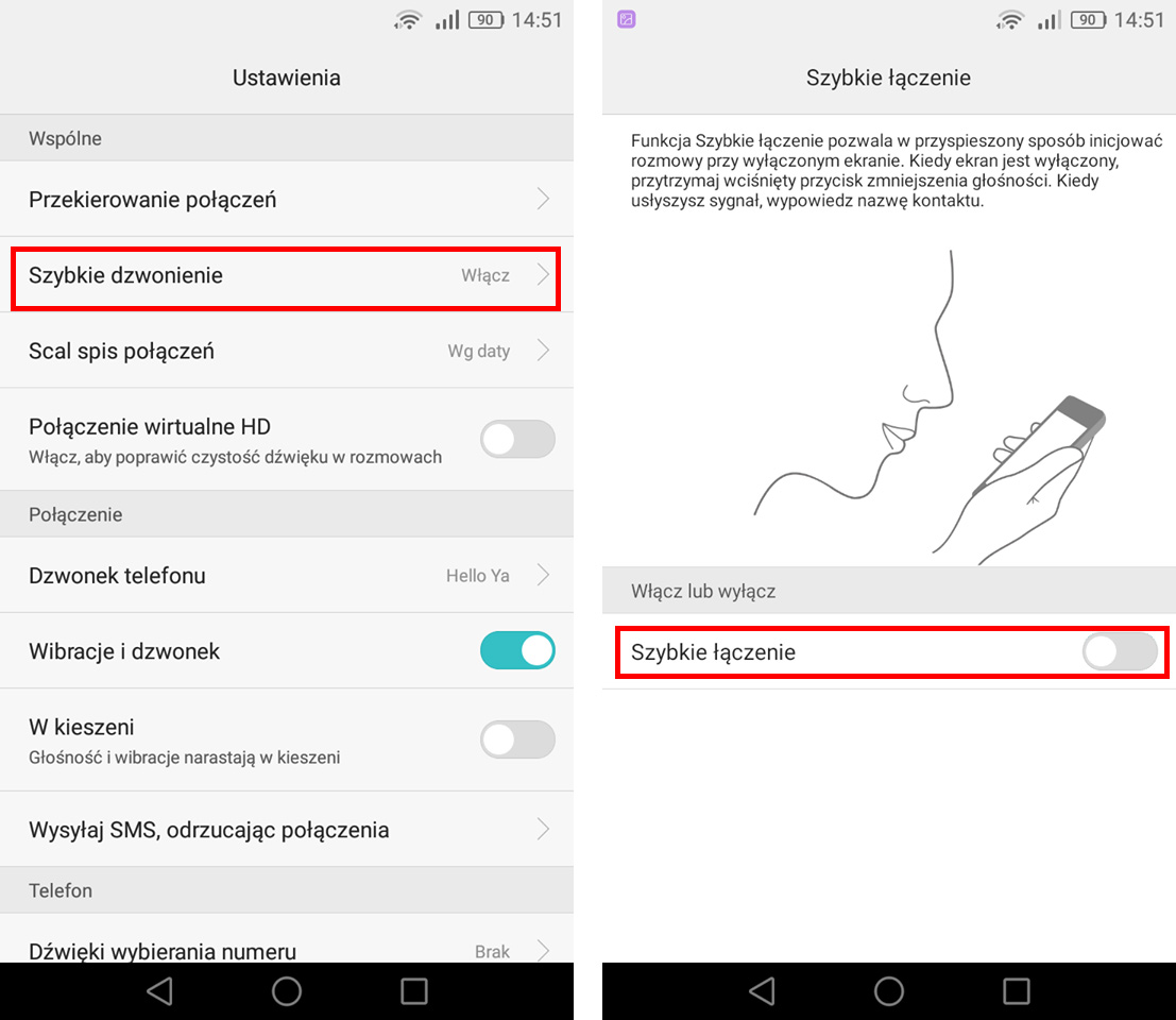 Wyłączanie HiVoice w Huawei
