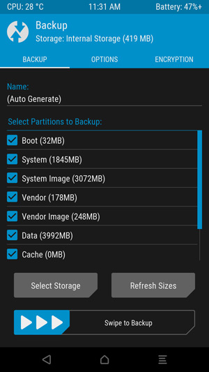 TWRP - Backup