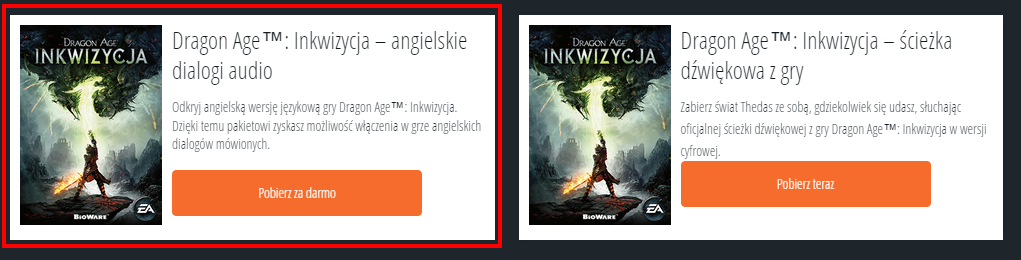 DLC z angielskimi dialogami do Inkwizycji