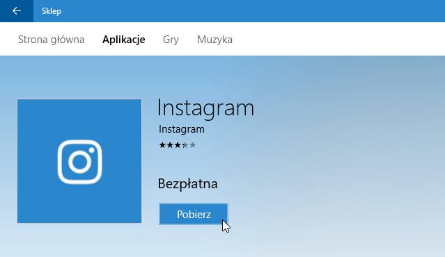 Pobierz Instagram ze Sklepu Windows