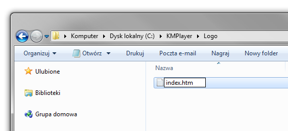 Plik index.htm w folderze Logo z KMPlayer