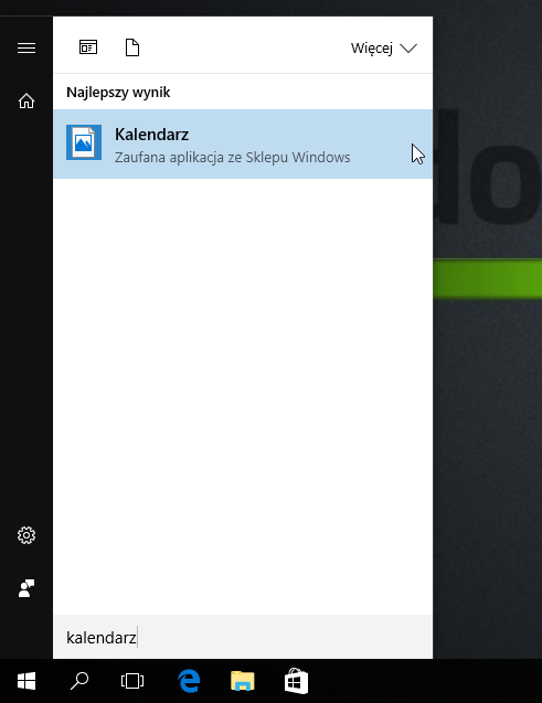 Uruchom Kalendarz w Windows 10