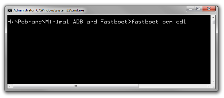 Komenda fastboot oem edl
