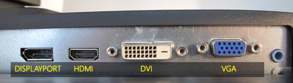 Złącza DVI, VGA, HDMI, DisplayPort