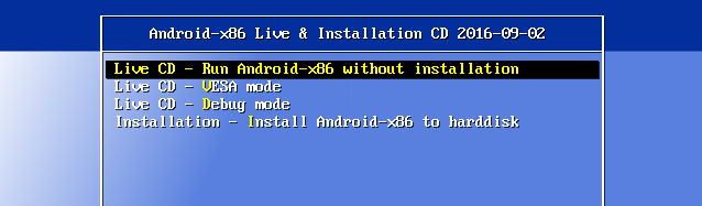 Uruchomienie Androida 7.0 w wersji Live CD