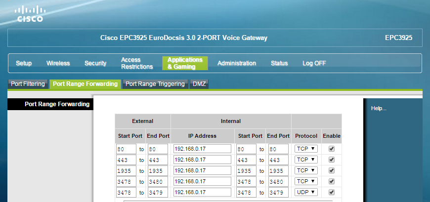 Ustawienia portów w routerze dla PS3/PS4