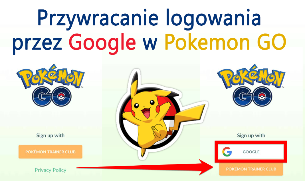 Jak przywrócić logowanie przez konto Google w Pokemon GO