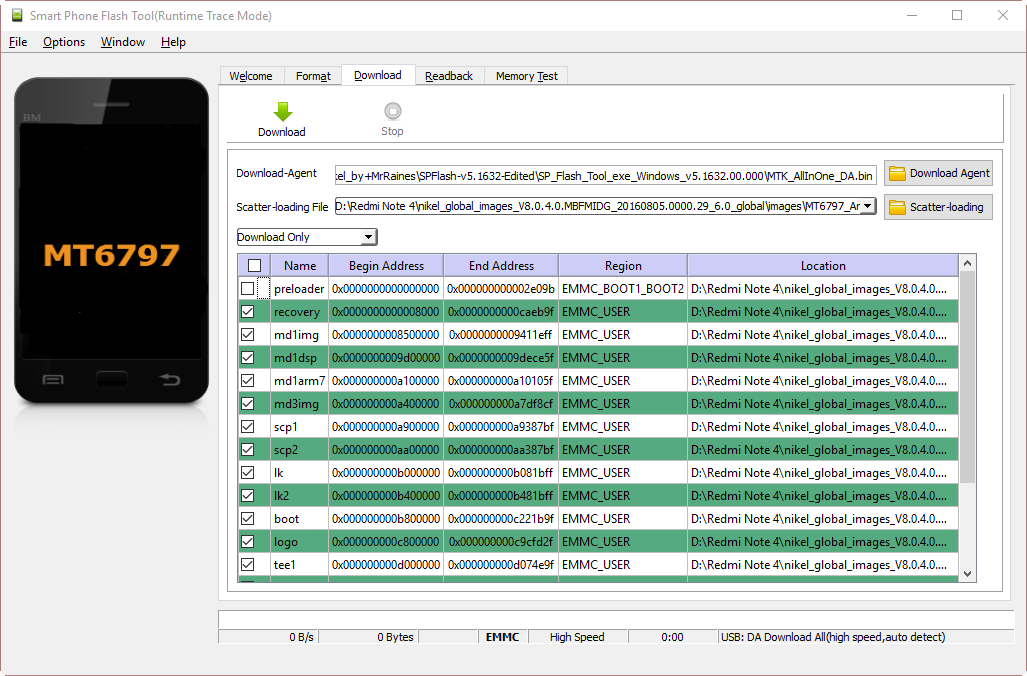 Konfiguracja SP Flash Tool do instalacji China Developer ROM