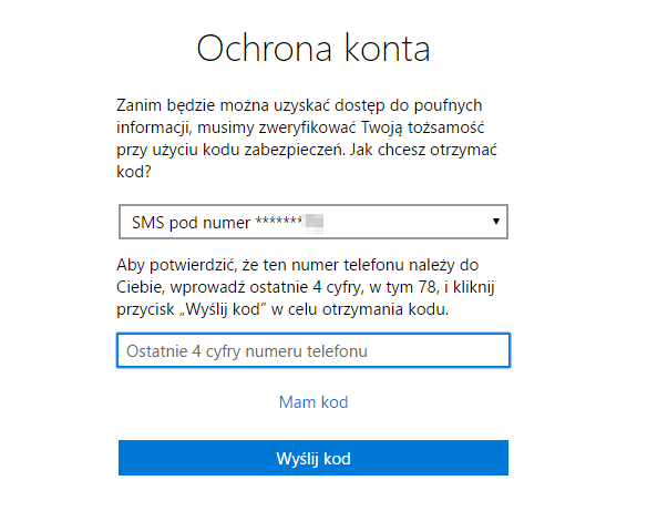 Skype - potwierdź tożsamość przez SMS