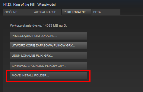 Steam - przenieś pliki lokalne gry do nowej instalacji