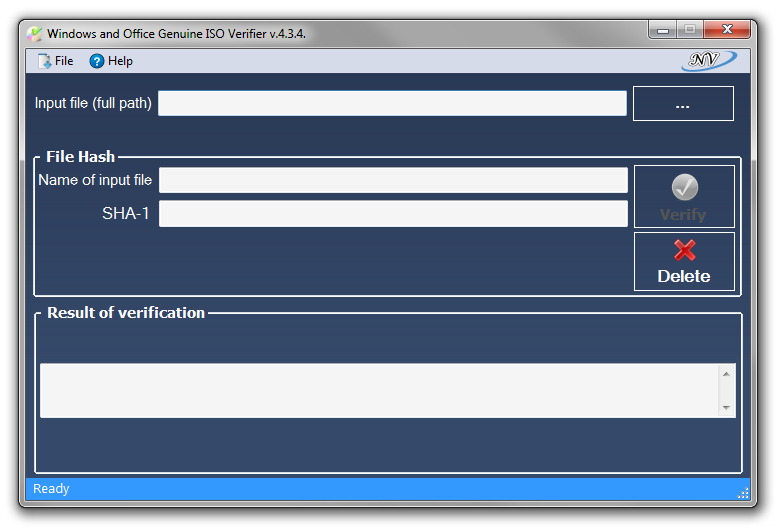 Główny ekran programu Windows and Office Genuine ISO Verifier
