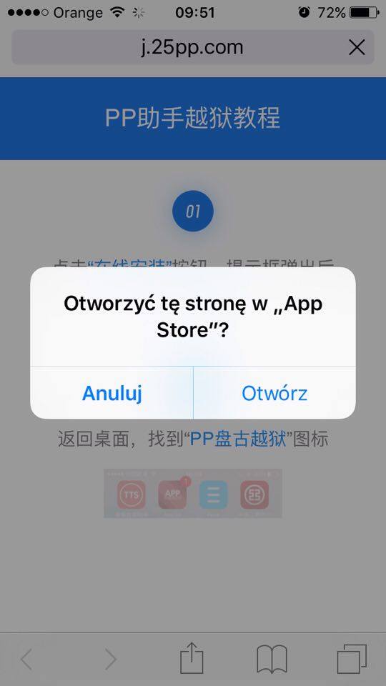 Otwórz stronę w AppStore