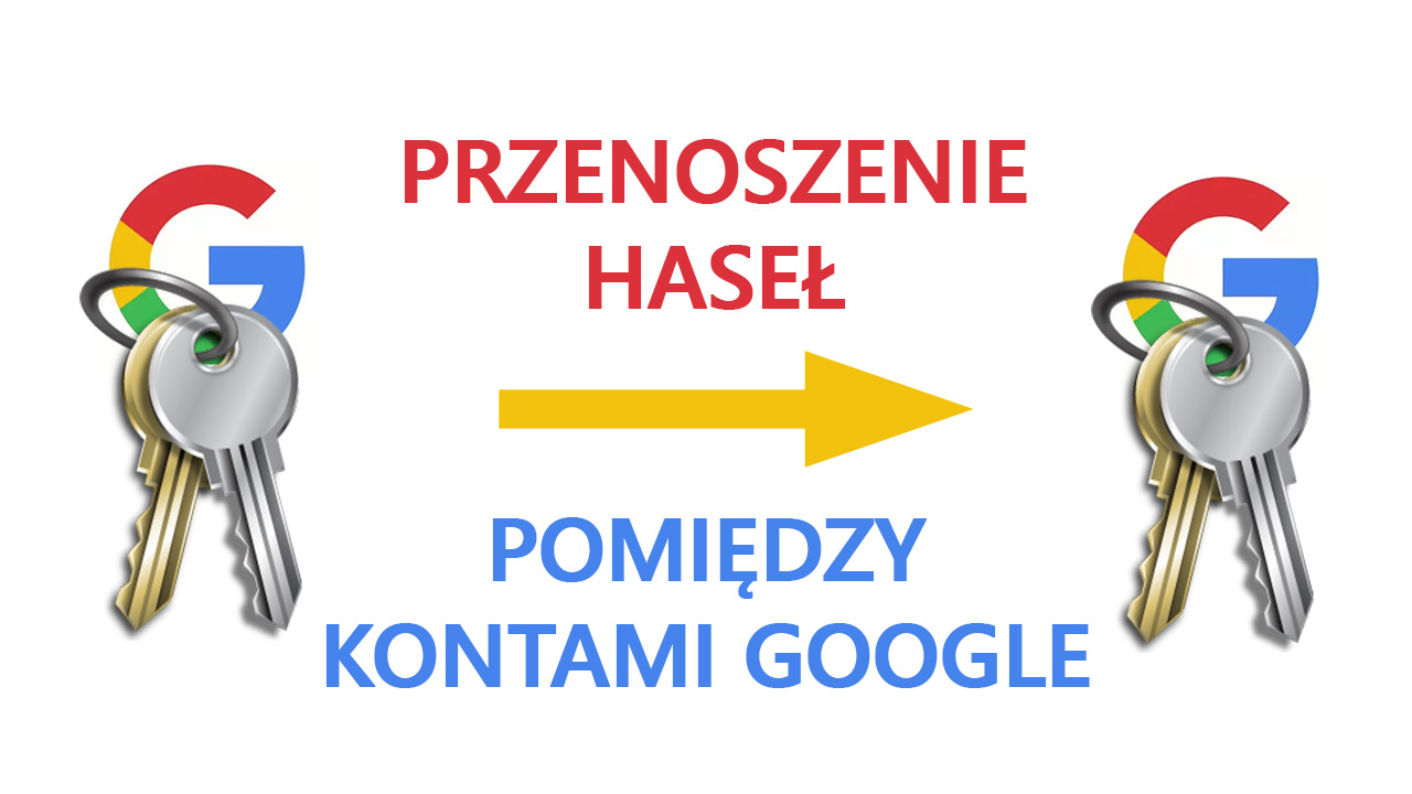 Przenoszenie haseł między kontami Google