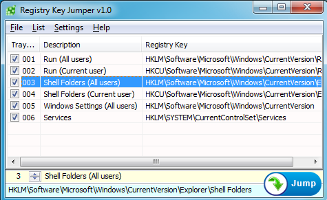 Registry Key Jumper