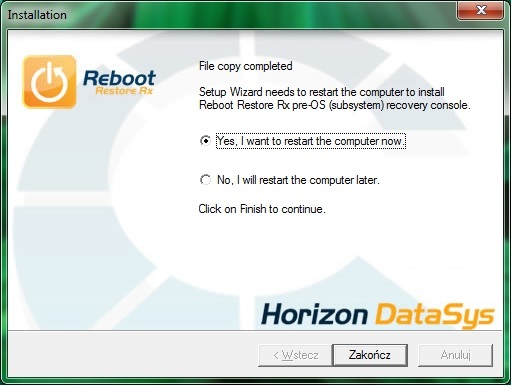 Reboot Restore Rx