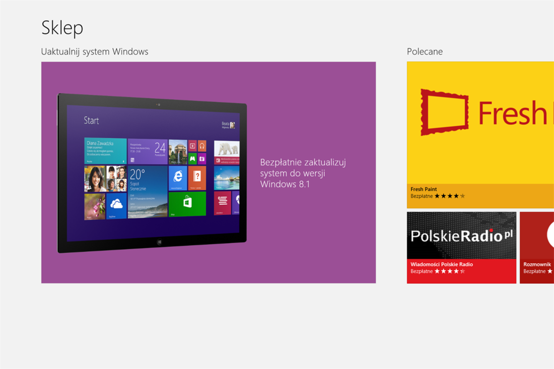 Aktualizacja do Windows 8.1