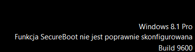 Problem z funkcją SecureBoot w Windows 8.1